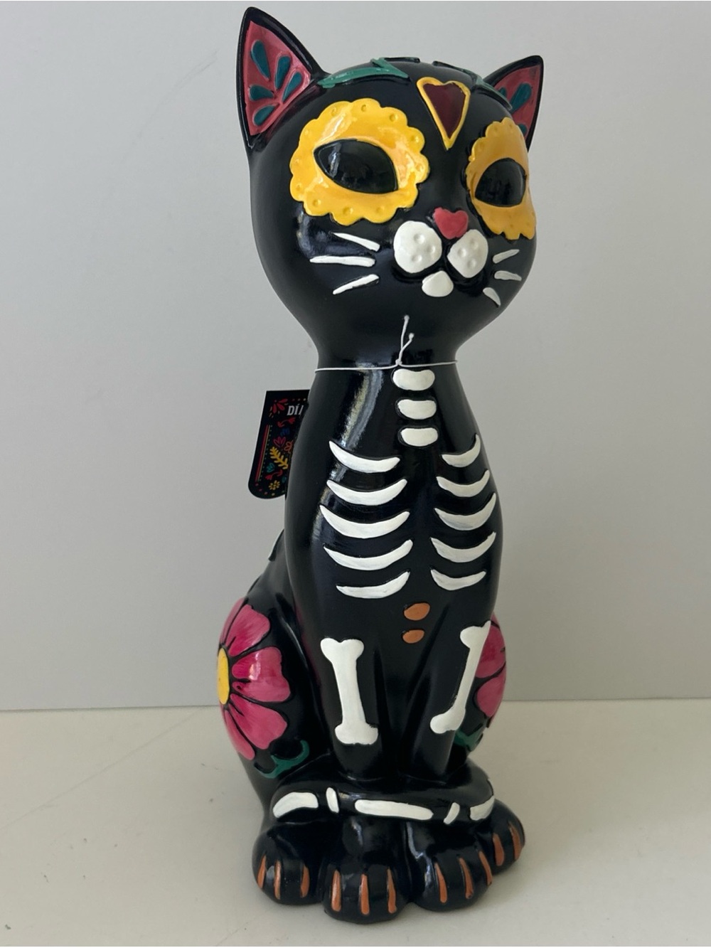 Day of the Dead Catrina Halloween Black Cat Decorative Figurine 13”